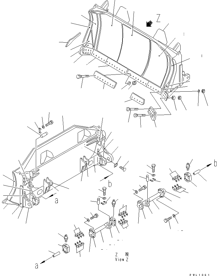 Схема запчастей Komatsu D475A-3-SC - ПРЯМ. ОТВАЛ ПОЛУ-СФЕРИЧ. ОТВАЛ (УСИЛ. ТИП) (С ТОЛКАЮЩ. ПЛАСТИНА) РАБОЧЕЕ ОБОРУДОВАНИЕ
