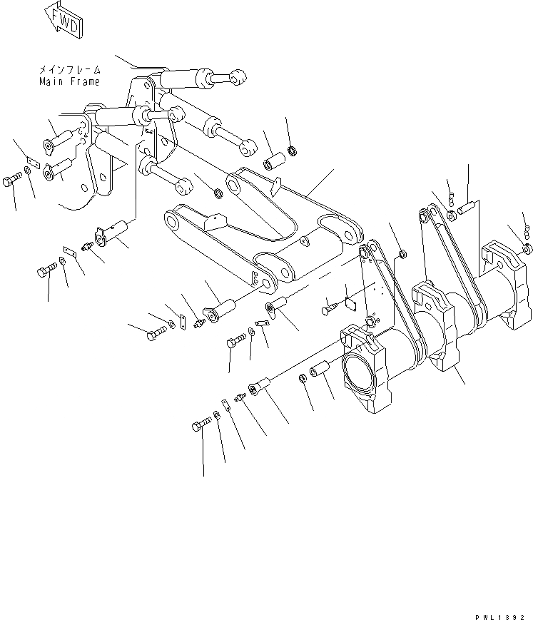Схема запчастей Komatsu D475A-3-SC - РЫХЛИТЕЛЬ (MULTI SHANK РЫХЛИТЕЛЬ) РАБОЧЕЕ ОБОРУДОВАНИЕ