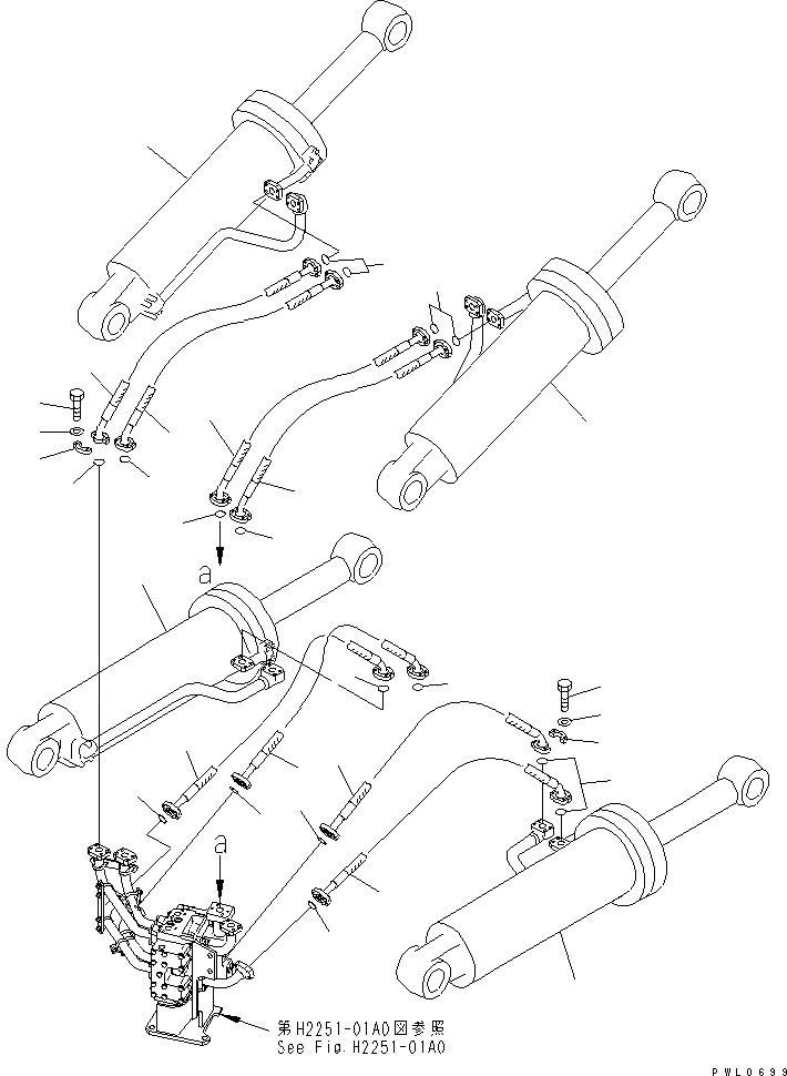 Схема запчастей Komatsu D475A-3-SC - ЦИЛИНДР РЫХЛИТЕЛЯ ТРУБЫ РАБОЧЕЕ ОБОРУДОВАНИЕ