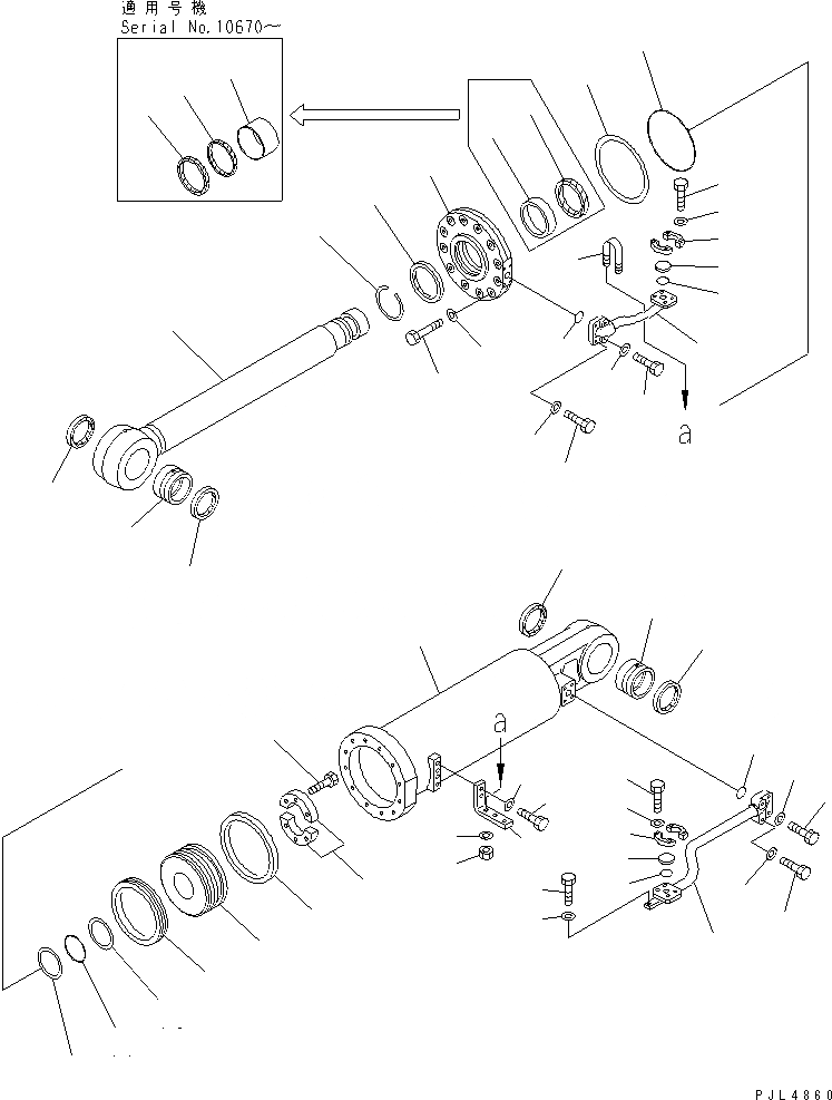 Схема запчастей Komatsu D475A-3-SC - РЫХЛИТЕЛЬ ГИДРОЦИЛИНДР ПОДЪЕМА ОСНОВН. КОМПОНЕНТЫ И РЕМКОМПЛЕКТЫ
