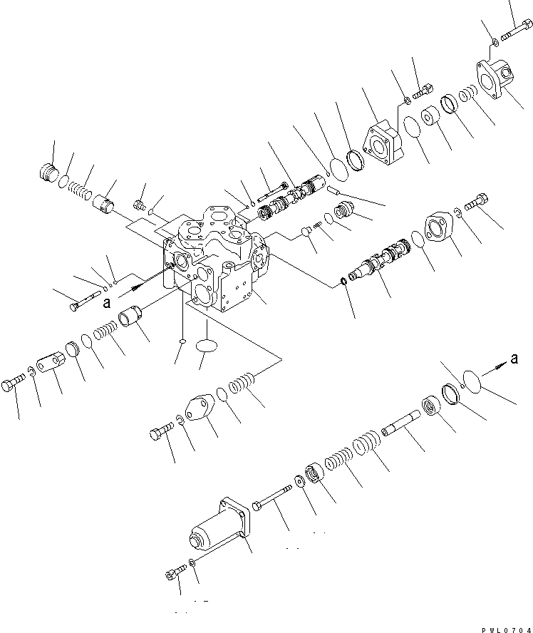 Схема запчастей Komatsu D475A-3-SC - УПРАВЛЯЮЩ. КЛАПАН (/) ОСНОВН. КОМПОНЕНТЫ И РЕМКОМПЛЕКТЫ