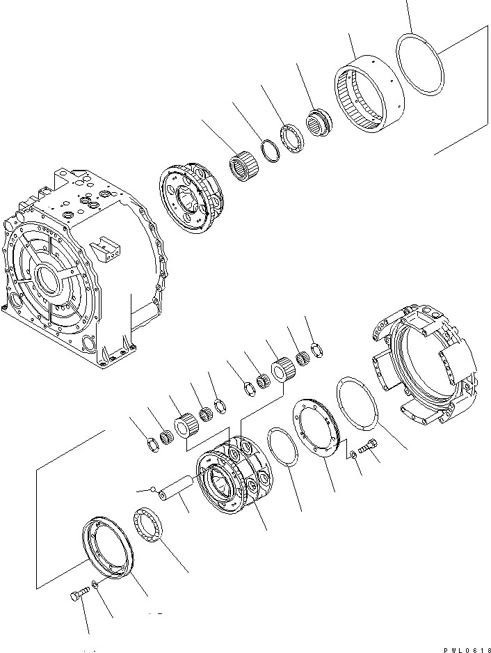 Схема запчастей Komatsu D475A-5 - ТРАНСМИССИЯ (/) (НЕСУЩИЙ ЭЛЕМЕНТ (/)) СИЛОВАЯ ПЕРЕДАЧА И КОНЕЧНАЯ ПЕРЕДАЧА