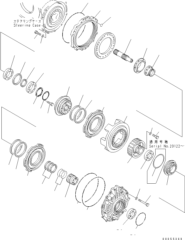 Схема запчастей Komatsu D475A-5 - РУЛЕВ. УПРАВЛЕНИЕ (/8) (БОРТОВ. ФРИКЦИОН И ТОРМОЗ. (/)) СИЛОВАЯ ПЕРЕДАЧА И КОНЕЧНАЯ ПЕРЕДАЧА