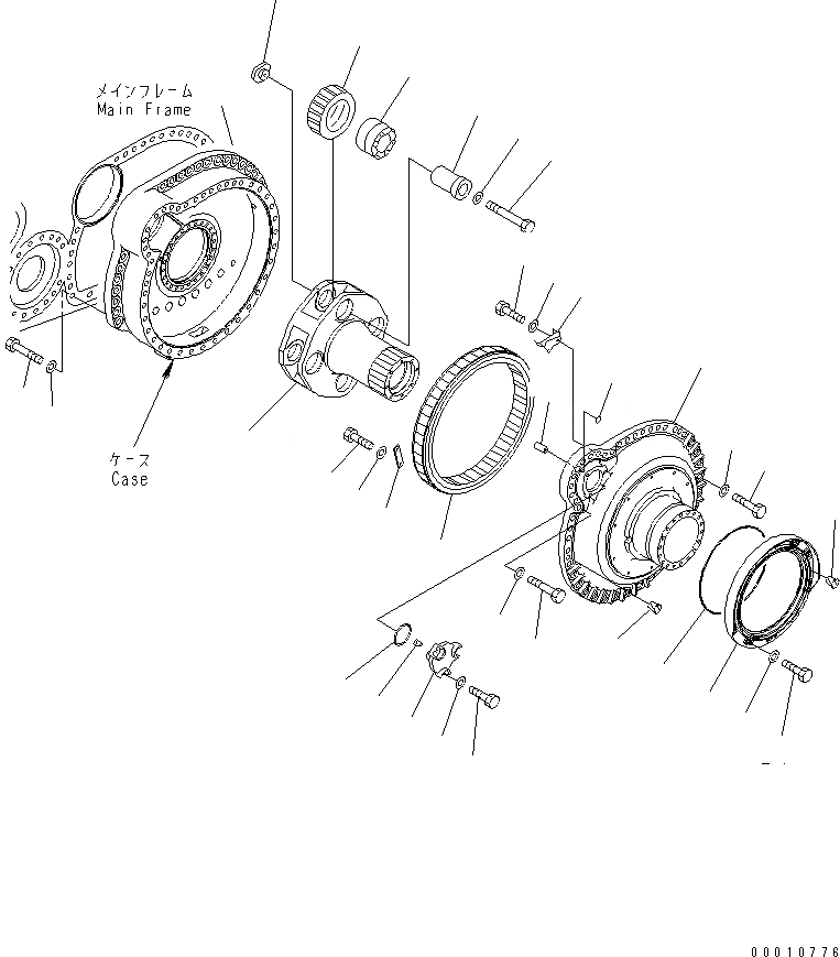 Схема запчастей Komatsu D475A-5 - КОНЕЧНАЯ ПЕРЕДАЧА (ЛЕВ.) (/) СИЛОВАЯ ПЕРЕДАЧА И КОНЕЧНАЯ ПЕРЕДАЧА