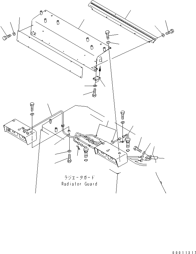 Схема запчастей Komatsu D475A-5 - ГОЛОВНОЕ ОСВЕЩЕНИЕ И ПРОВОДКА (ДЛЯ УСИЛ. ) ЧАСТИ КОРПУСА