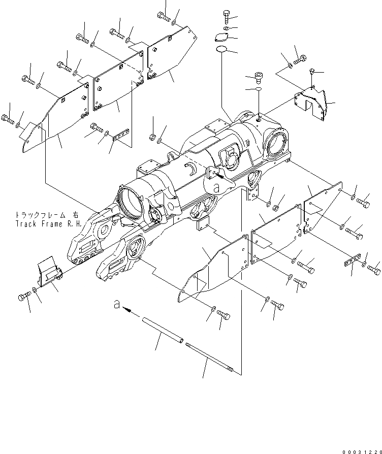 Схема запчастей Komatsu D475A-5 - КРЫШКИ (ПРАВ.) (УГОЛЬН. DOZER) ХОДОВАЯ