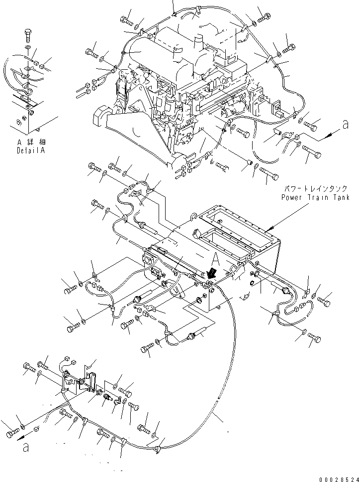 Схема запчастей Komatsu D475A-5 - ХЛАДАГЕНТ И ОБОГРЕВ. МАСЛ. ПОДДОНА РАЗНОЕ