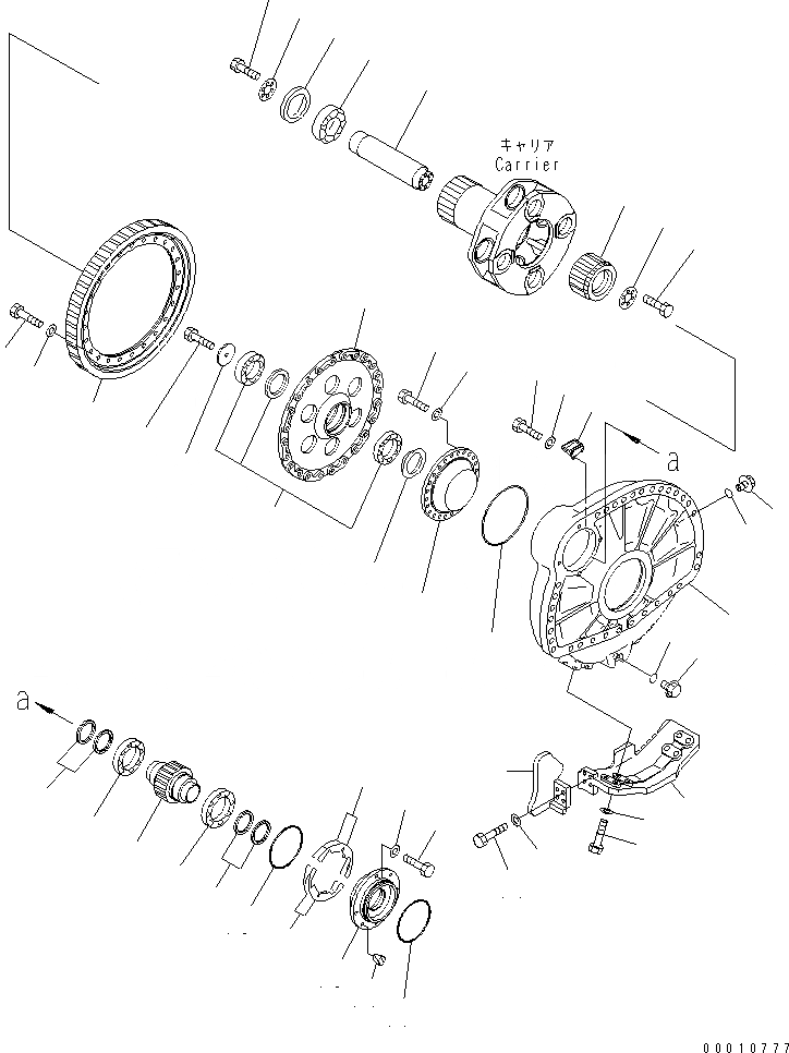 Схема запчастей Komatsu D475A-5 - КОНЕЧНАЯ ПЕРЕДАЧА (ПРАВ.) (/) (TAR ПЕСЧАН. СПЕЦ-Я.) СИЛОВАЯ ПЕРЕДАЧА И КОНЕЧНАЯ ПЕРЕДАЧА