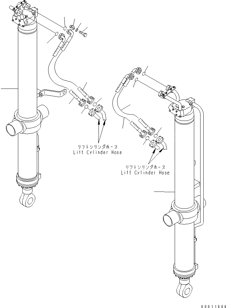 Схема запчастей Komatsu D475A-5 - ЦИЛИНДР ПОДЪЕМА ОТВАЛА РАБОЧЕЕ ОБОРУДОВАНИЕ