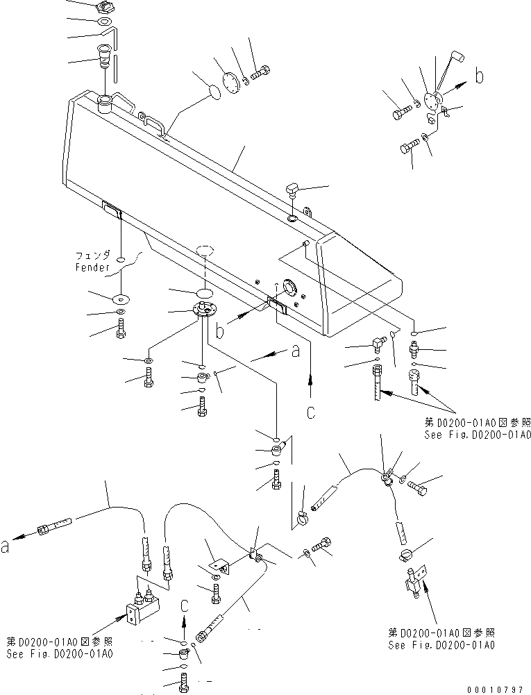 Схема запчастей Komatsu D475A-5 - ТОПЛИВН. БАК. ТОПЛИВН. БАК. AND КОМПОНЕНТЫ