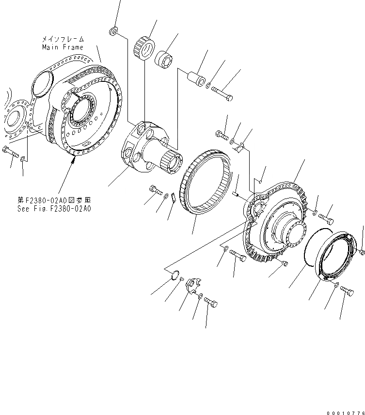 Схема запчастей Komatsu D475A-5 - КОНЕЧНАЯ ПЕРЕДАЧА¤ ЛЕВ. (/) СИЛОВАЯ ПЕРЕДАЧА И КОНЕЧНАЯ ПЕРЕДАЧА