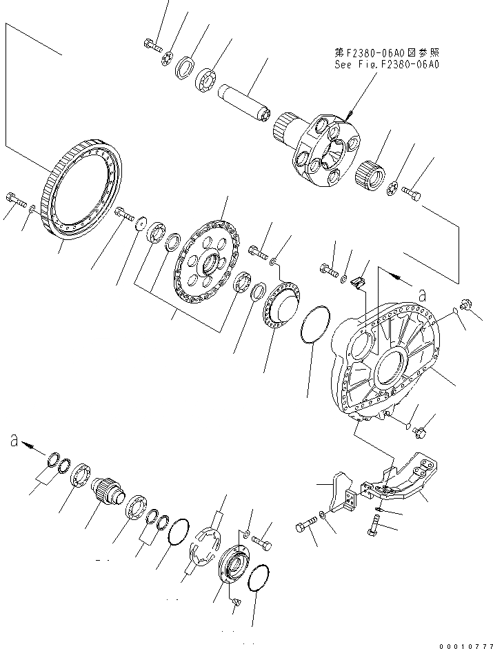 Схема запчастей Komatsu D475A-5 - КОНЕЧНАЯ ПЕРЕДАЧА¤ ПРАВ. (/) СИЛОВАЯ ПЕРЕДАЧА И КОНЕЧНАЯ ПЕРЕДАЧА