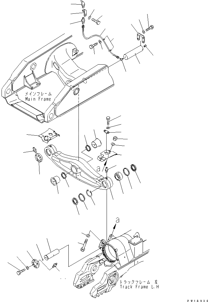 Схема запчастей Komatsu D475A-5 - БАЛКА БАЛАНСИРА ОСНОВН. РАМА И КОМПОНЕНТЫ