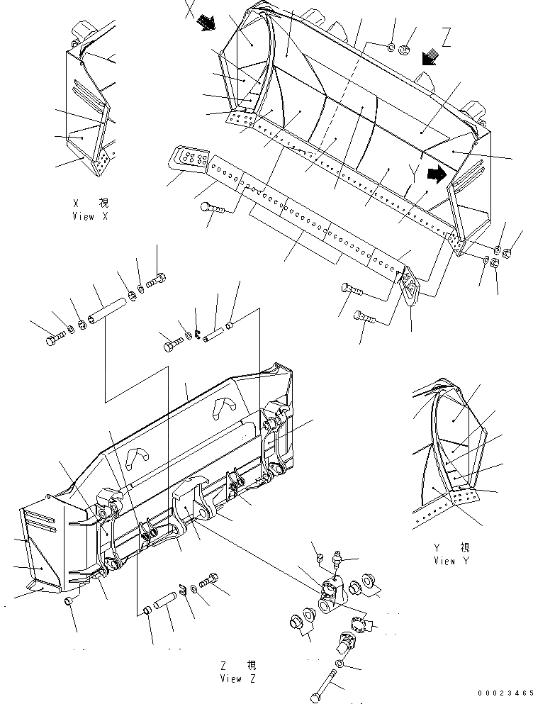 Схема запчастей Komatsu D475A-5 - ОТВАЛ (УСИЛ. И SUPER DOZER) РАБОЧЕЕ ОБОРУДОВАНИЕ