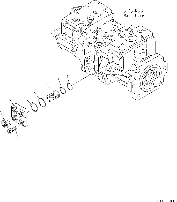 Схема запчастей Komatsu D475A-5 - ОСНОВН. НАСОС (/) ОСНОВН. КОМПОНЕНТЫ И РЕМКОМПЛЕКТЫ