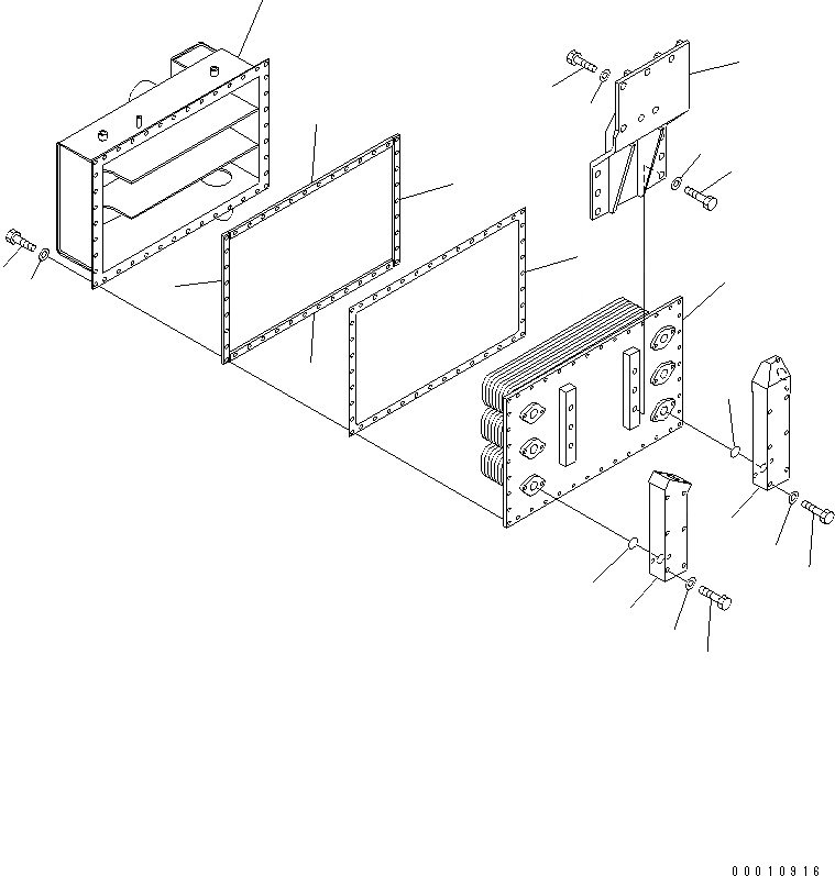 Схема запчастей Komatsu D475A-5A - МАСЛООХЛАДИТЕЛЬ СИСТЕМА ОХЛАЖДЕНИЯ