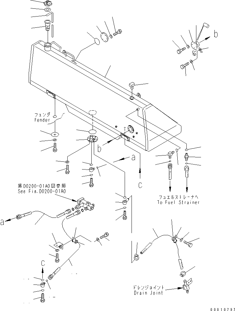 Схема запчастей Komatsu D475A-5A - ТОПЛИВН. БАК. ТОПЛИВН. БАК. AND КОМПОНЕНТЫ