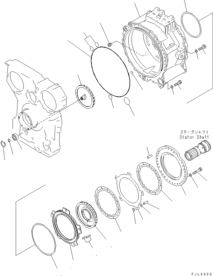 Схема запчастей Komatsu D475A-5A - ГИДРОТРАНСФОРМАТОР ЗАДН. ЧАСТЬ И ПРОДУВОЧН. НАСОС СИЛОВАЯ ПЕРЕДАЧА И КОНЕЧНАЯ ПЕРЕДАЧА