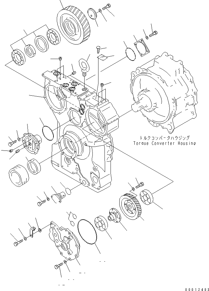 Схема запчастей Komatsu D475A-5A - МЕХ-М ОТБОРА МОЩНОСТИ (/) СИЛОВАЯ ПЕРЕДАЧА И КОНЕЧНАЯ ПЕРЕДАЧА