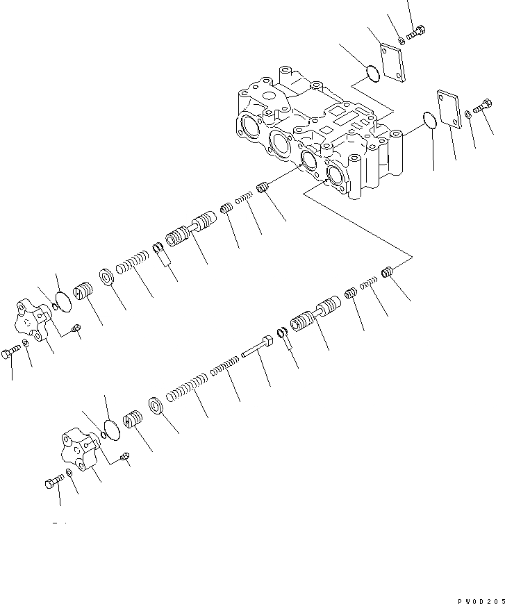 Схема запчастей Komatsu D475A-5A - ГИДРОТРАНСФОРМАТОР КЛАПАН (/) СИЛОВАЯ ПЕРЕДАЧА И КОНЕЧНАЯ ПЕРЕДАЧА