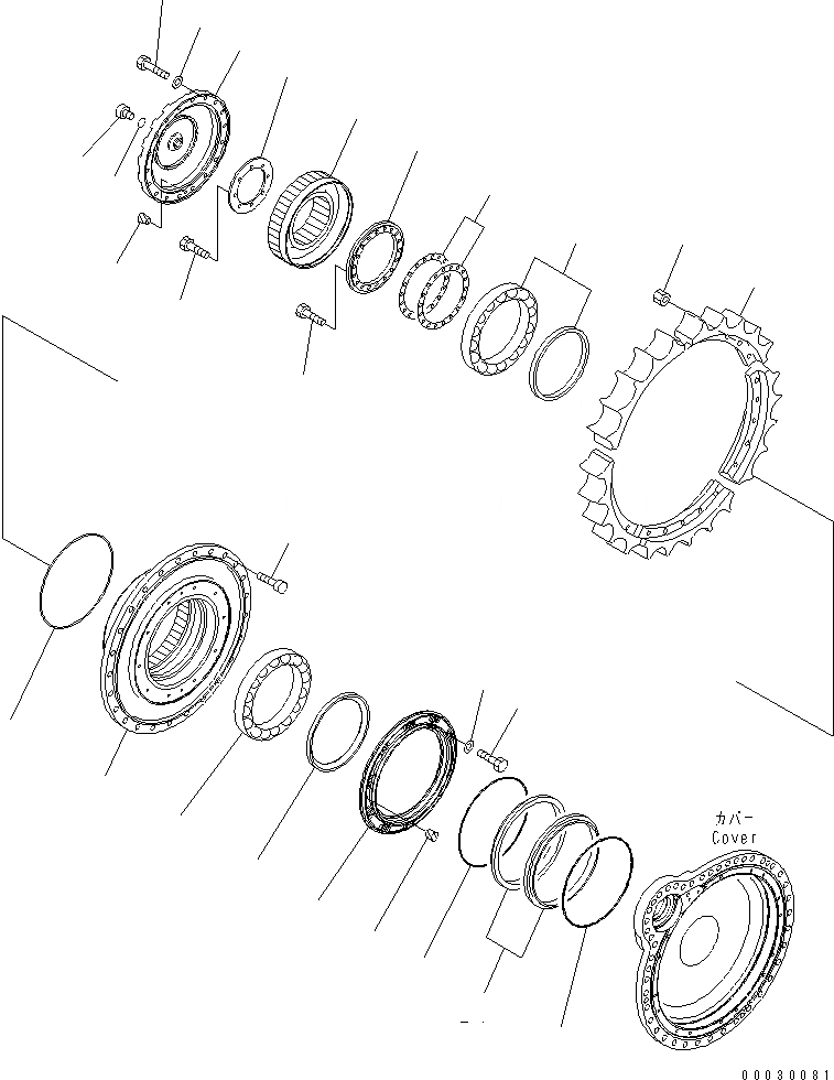 Схема запчастей Komatsu D475A-5A - КОНЕЧНАЯ ПЕРЕДАЧА (ПРАВ.) (/) (TAR ПЕСЧАН. СПЕЦ-Я.) СИЛОВАЯ ПЕРЕДАЧА И КОНЕЧНАЯ ПЕРЕДАЧА
