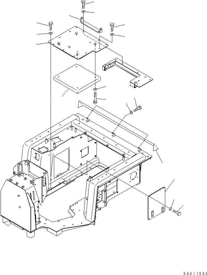 Схема запчастей Komatsu D475A-5A - ПОКРЫТИЕ ПОЛА КАБИНА ОПЕРАТОРА И СИСТЕМА УПРАВЛЕНИЯ