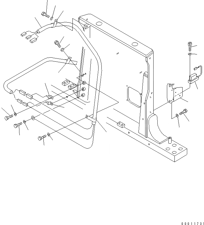 Схема запчастей Komatsu D475A-5A - КРЫЛО ПРОВОДКА (ПЕРЕДН.) ЧАСТИ КОРПУСА