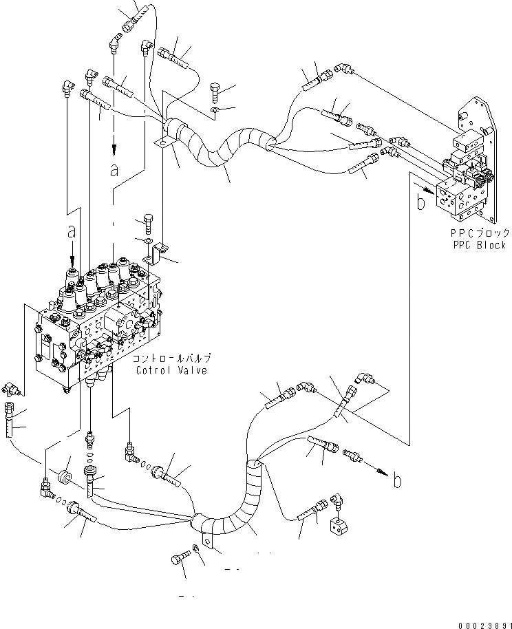 Схема запчастей Komatsu D475A-5A - УПРАВЛЯЮЩ. КЛАПАН (ДЛЯ ДВОЙН. НАКЛОН. ГЛАВН. ТРУБЫ) (БЕЗ РЫХЛИТЕЛЯ) ЧАСТИ КОРПУСА