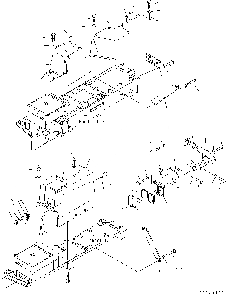 Схема запчастей Komatsu D475A-5A - КРЫШКА КРЫЛА (/) (С ПЛАСТИНОЙ IN ПОРТУГАЛ.) ЧАСТИ КОРПУСА