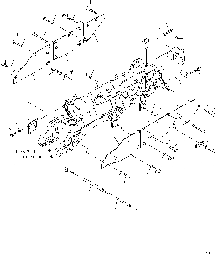 Схема запчастей Komatsu D475A-5A - КРЫШКИ (ЛЕВ.) (УГОЛЬН. DOZER) ХОДОВАЯ