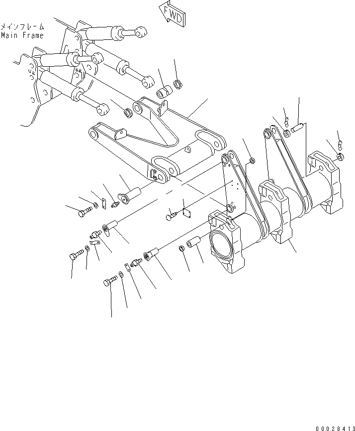 Схема запчастей Komatsu D475A-5A - РЫХЛИТЕЛЬ (ДЛЯ МНОГОСТОЕЧН. РЫХЛИТ.) РАБОЧЕЕ ОБОРУДОВАНИЕ