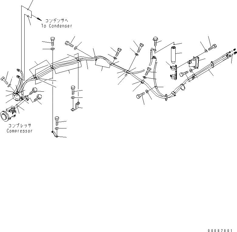 Схема запчастей Komatsu D475A-5E0 - КОМПРЕССОР (ТРУБЫ И ПРИЕМН.) (С ОБОГРЕВ-ЛЕМ) (ДЛЯ EXTRA ПЛОХ. ТОПЛИВО CHINA) КОМПОНЕНТЫ ДВИГАТЕЛЯ