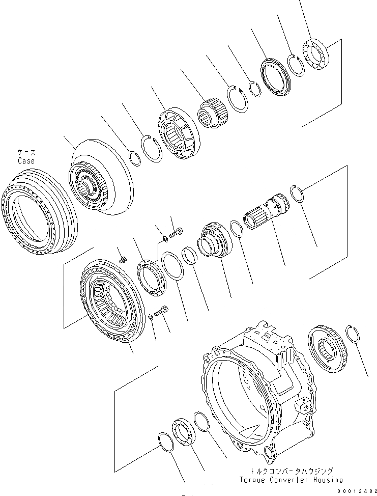 Схема запчастей Komatsu D475A-5E0 - ГИДРОТРАНСФОРМАТОР СИЛОВАЯ ПЕРЕДАЧА И КОНЕЧНАЯ ПЕРЕДАЧА