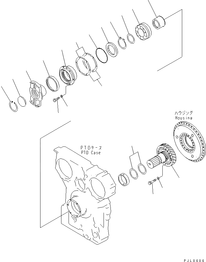 Схема запчастей Komatsu D475A-5E0 - ГИДРОТРАНСФОРМАТОР ВХОДН. ВАЛ СИЛОВАЯ ПЕРЕДАЧА И КОНЕЧНАЯ ПЕРЕДАЧА