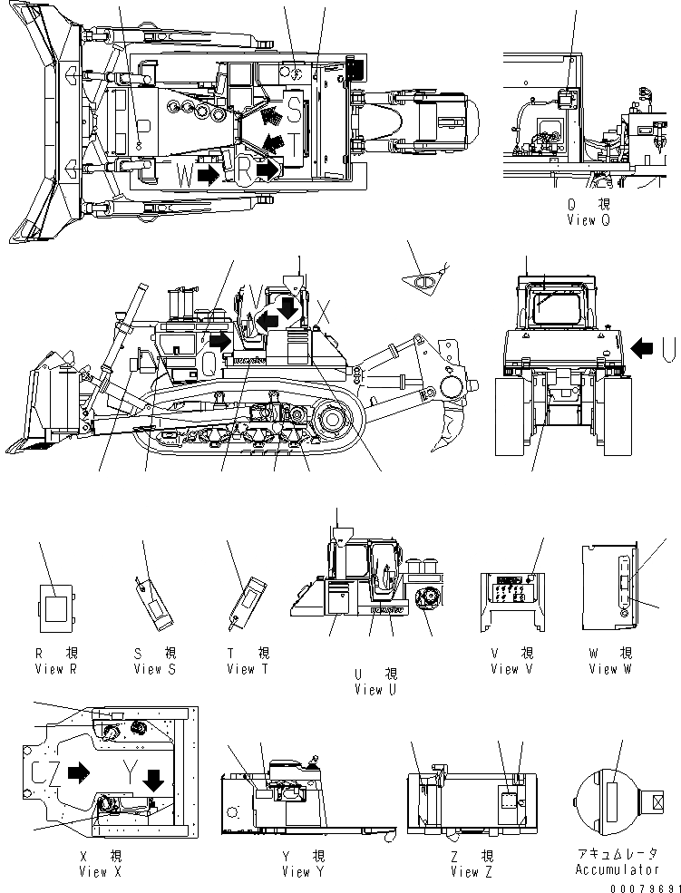 Схема запчастей Komatsu D475A-5E0 - МАРКИРОВКА (АНГЛ.) (ДЛЯ EXTRA ПЛОХ. ТОПЛИВО) МАРКИРОВКА