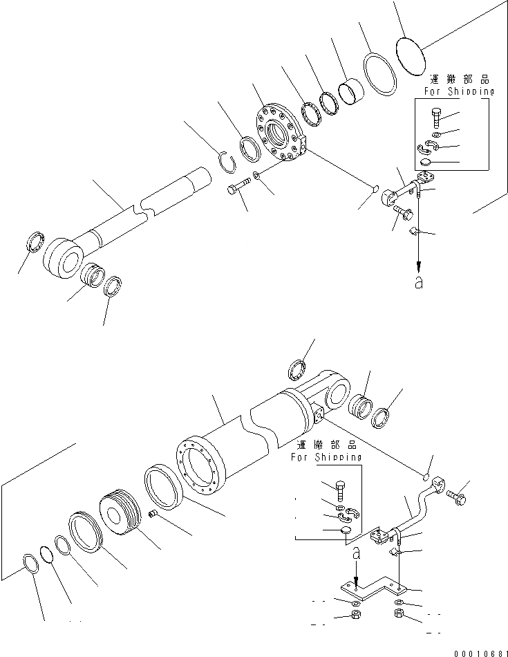 Схема запчастей Komatsu D475A-5E0 - РЫХЛИТЕЛЬ ГИДРОЦИЛИНДР ПОДЪЕМА ОСНОВН. КОМПОНЕНТЫ И РЕМКОМПЛЕКТЫ