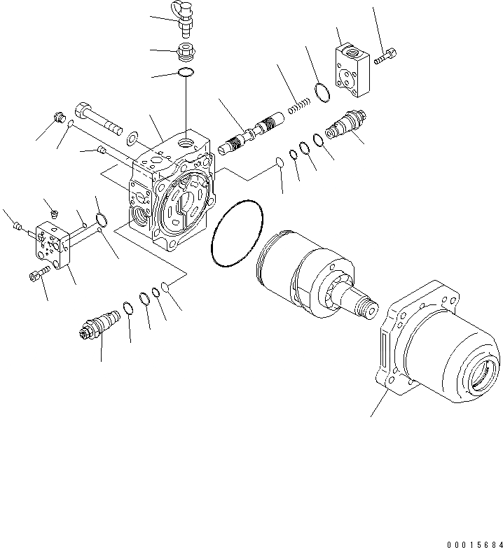 Схема запчастей Komatsu D475A-5E0 - МОТОР ВЕНТИЛЯТОРА (/) ОСНОВН. КОМПОНЕНТЫ И РЕМКОМПЛЕКТЫ