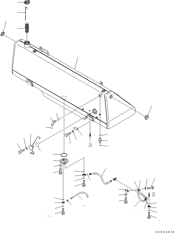 Схема запчастей Komatsu D475A-5E0 - ТОПЛИВН. БАК. (С БЫСТР. ЗАПРАВ.) ТОПЛИВН. БАК. AND КОМПОНЕНТЫ