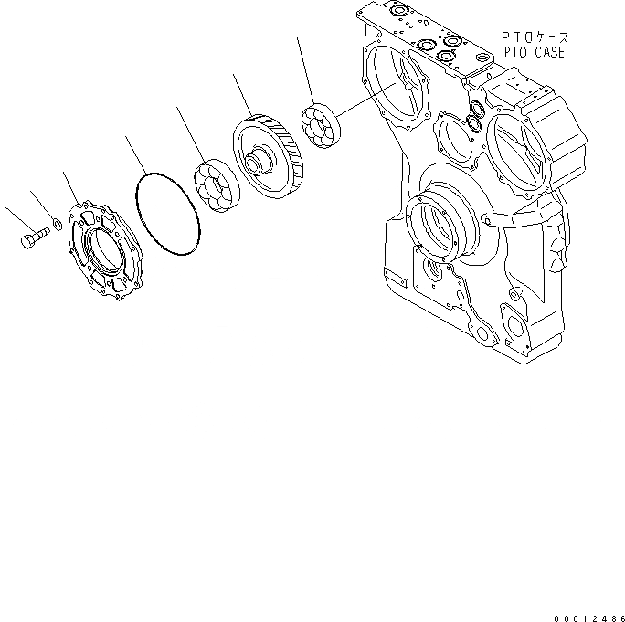 Схема запчастей Komatsu D475A-5E0 - ГИДРОТРАНСФОРМАТОР НАГНЕТАЮЩ. НАСОС СИЛОВАЯ ПЕРЕДАЧА И КОНЕЧНАЯ ПЕРЕДАЧА