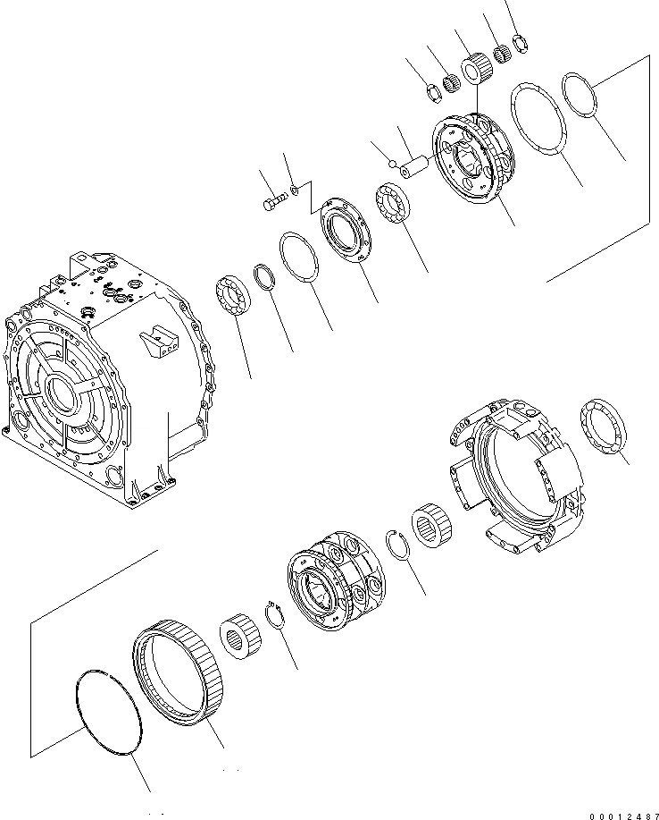 Схема запчастей Komatsu D475A-5E0 - ТРАНСМИССИЯ (/) НЕСУЩИЙ ЭЛЕМЕНТ (/) СИЛОВАЯ ПЕРЕДАЧА И КОНЕЧНАЯ ПЕРЕДАЧА