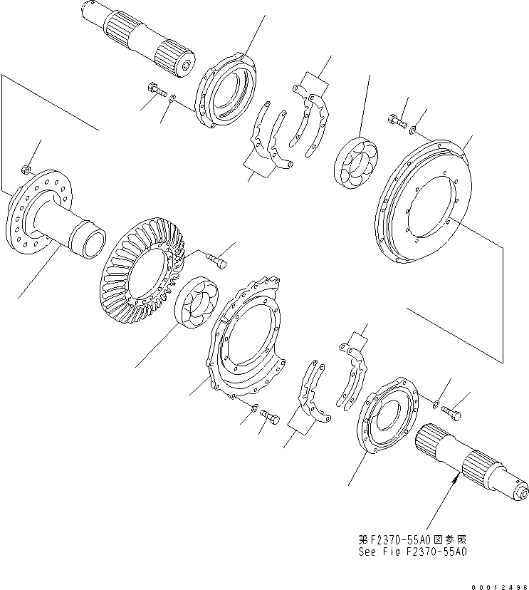 Схема запчастей Komatsu D475A-5E0 - РУЛЕВ. УПРАВЛЕНИЕ (/9)¤ КОНИЧЕСКАЯ ПЕРЕДАЧА СИЛОВАЯ ПЕРЕДАЧА И КОНЕЧНАЯ ПЕРЕДАЧА