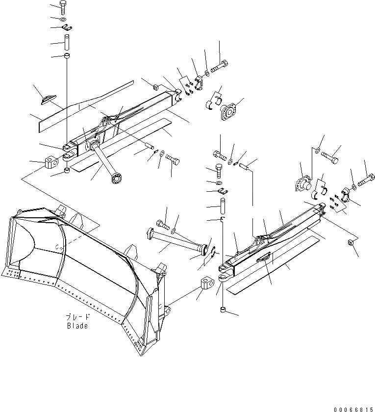 Схема запчастей Komatsu D475A-5E0 - DOZER РАМА (РУКОЯТЬ И РАМА) (УСИЛ. ТИП) (MINING B СПЕЦ-Я.) РАБОЧЕЕ ОБОРУДОВАНИЕ