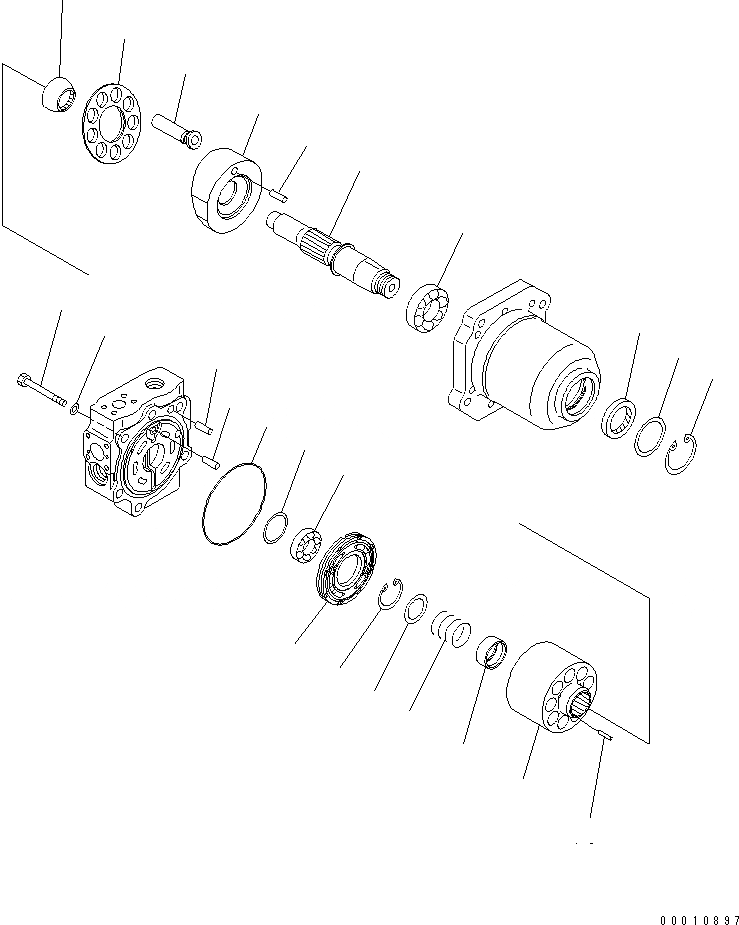 Схема запчастей Komatsu D475A-5E0 - МОТОР ВЕНТИЛЯТОРА (/) ОСНОВН. КОМПОНЕНТЫ И РЕМКОМПЛЕКТЫ