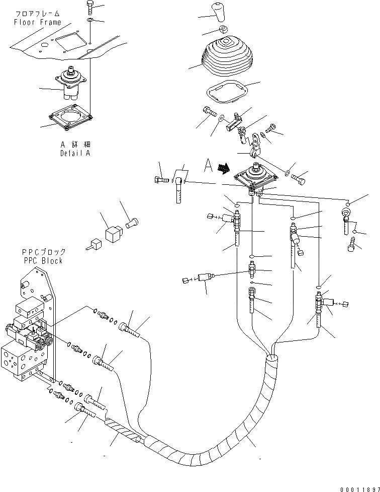 Схема запчастей Komatsu D475ASD-5E0 - ОСНОВН. КОНСТРУКЦИЯ (РЫЧАГ УПРАВЛЕНИЯ РЫХЛИТЕЛЕМ) КАБИНА ОПЕРАТОРА И СИСТЕМА УПРАВЛЕНИЯ