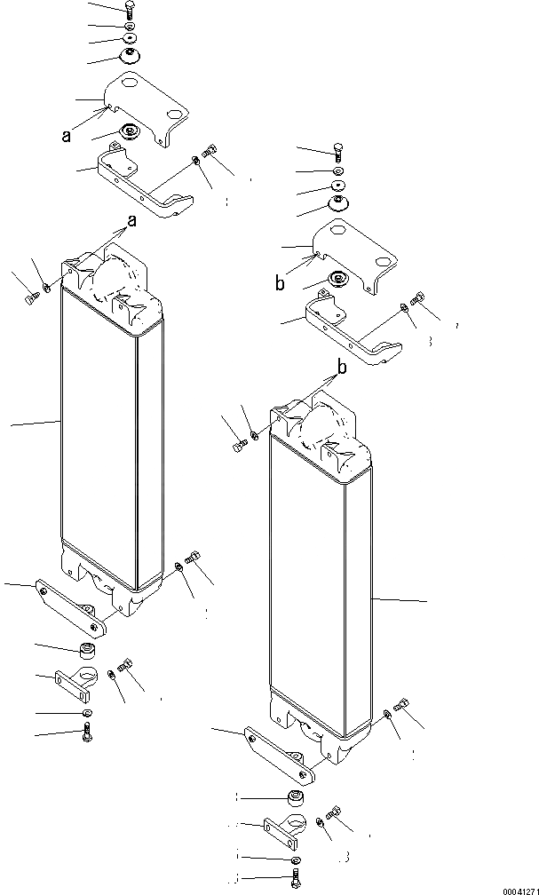 Схема запчастей Komatsu D475ASD-5E0 - ЗАЩИТА РАДИАТОРА (ПОСЛЕОХЛАДИТЕЛЬ) ЧАСТИ КОРПУСА