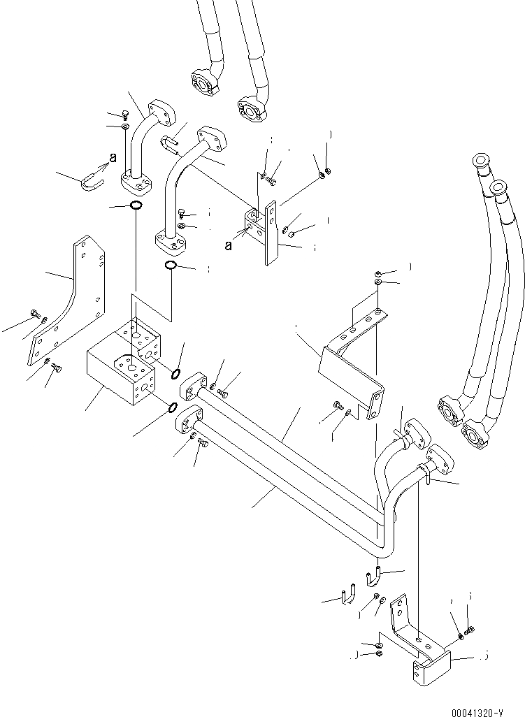 Схема запчастей Komatsu D475ASD-5E0 - ЗАЩИТА РАДИАТОРА (ПОДЪЕМ. ОТВАЛА ЛИНИЯ) (/) ЧАСТИ КОРПУСА