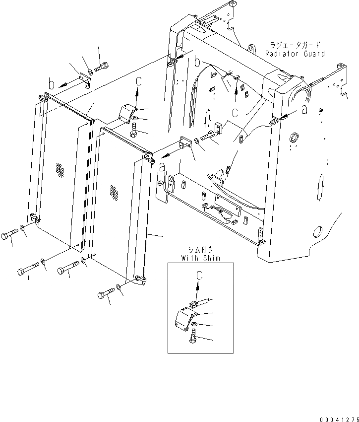 Схема запчастей Komatsu D475ASD-5E0 - ЗАЩИТА РАДИАТОРА (ЗАСЛОНКА РАДИАТОРА) (ПЕРФОРИРОВАНН.) ЧАСТИ КОРПУСА