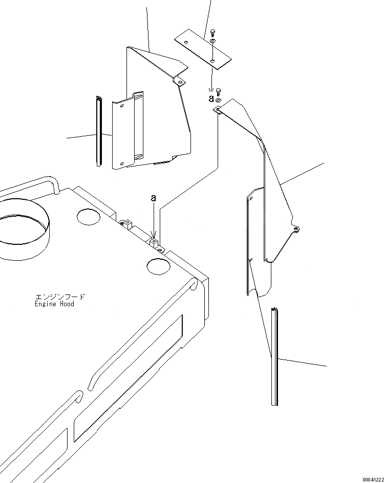 Схема запчастей Komatsu D475ASD-5E0 - КАПОТ (DASH COVER) ЧАСТИ КОРПУСА