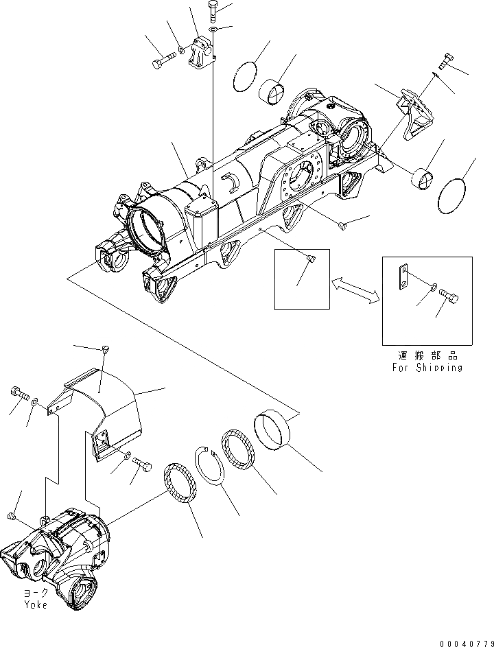 Схема запчастей Komatsu D475ASD-5E0 - ГУСЕНИЧНАЯ РАМА (ЛЕВ.)(№-) ХОДОВАЯ
