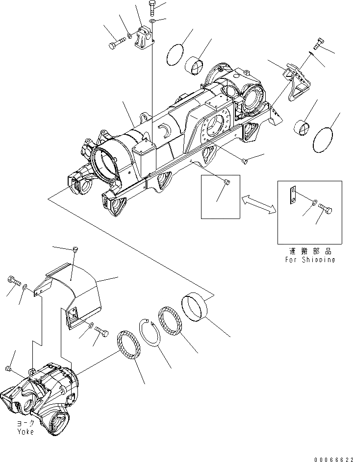 Схема запчастей Komatsu D475ASD-5E0 - ГУСЕНИЧНАЯ РАМА (ЛЕВ.)(№-) ХОДОВАЯ